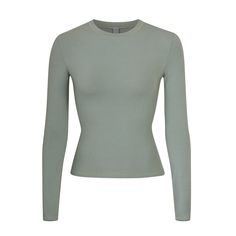 COTTON JERSEY LONG SLEEVE T-SHIRT | MINERAL Jersey Long Sleeve, Basic Shirts, Basic Outfits, Kim Kardashian, Long Sleeve Tee, Sleeve Cotton, Long Sleeve T Shirt, Madewell, Old Navy