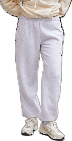 Relaxed Fit Solid Sweatpants With Pull-on Style, Wide Leg Athleisure Joggers With Elastic Cuffs, Straight Leg Sweatpants With Elastic Cuffs, Athleisure Ankle-length Sweatpants With Elastic Cuffs, Trendy Sweatpants With Elastic Cuffs For Jogging, Relaxed Fit Jogging Sweatpants Ankle-length, Trendy Relaxed Fit Pull-on Sweatpants, Trendy Relaxed Fit Sweatpants With Pull-on Style, Relaxed Fit Jogging Pants With Elastic Cuffs