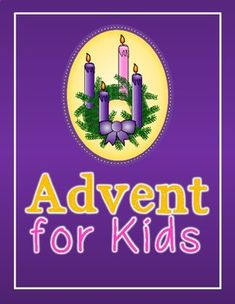 the front cover of an advert for kids's book, with candles and wreath