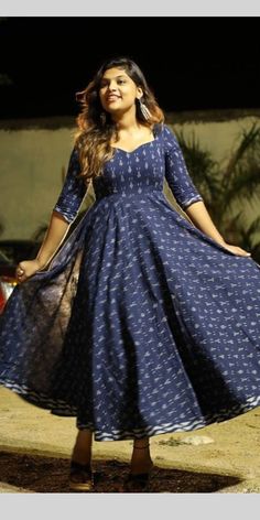 Ladies Frock Design, Dress Designs For Stitching, Long Blouse Designs, Ikkat Dresses