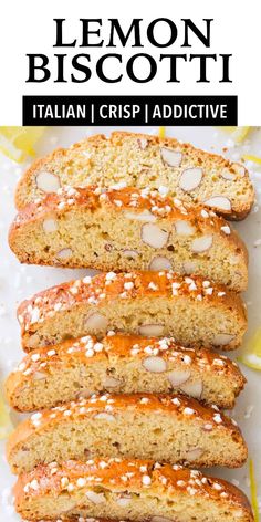 Lemon lovers will LOVE these gorgeous, sweet and crispy lemon biscotti. The crunchy texture and the bright lemon flavor are just incredible!  #biscottirecipes #lemonbiscotti #cookies #cookierecipes #biscotti Tea Time Food, Inexpensive Meals, Cheap Dinner Recipes, Lemon Flavor, Cheap Dinners, Lemon Recipes