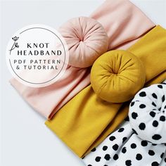 three different types of headbands on top of each other with the text knott headband