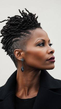 Braids for Older Black Women Over 50: 17 Elegant and Age-Defying Hairstyles to Try Elegant Braids For Black Women, Braids For Older Black Women, Box Braids Shaved Sides, Natural Braid Styles, Grey Hair Braids, Creative Braids, Braiding Ideas, Black Women Braids, Braids With Shaved Sides