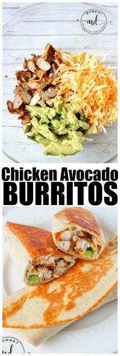 25 Delicious Avocado Recipes Quesadillas Chicken, Chicken Avocado Burrito, Avocado Burrito, Wraps Easy, Burrito Recipe, Wheat Tortillas, Tortilla Wrap, Vegan Chicken