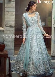 Buy Pakistani Zardosi Work Dress for Bridal Wear decor with beautiful embroidery, dabka, and sequins. This Lehenga is a traditional outfit for Asian brides Party Wear Indian Dresses Receptions, Pakistani Gowns Party Wear, Cloth Styling, Pakistani Gowns, Walima Dresses, Reception Sarees, Engagement Gowns, Walima Dress, Pakistani Designer Clothes