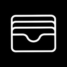 a black and white image of a credit card icon on a dark background with the text,