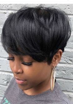 Short Black Pixie Cut Wigs Fashion Heat Safe Brazilian Hair None Lace For Women Wig for Women Cut Short Brazilian Human Hair Wig Natural Straight Weave US Stock Item #: ZWTW020002 Feature: 1.Made of Human Virgin hair, silky, softness and smoothness. Shedding and Tangle free. 2.Natural color hair could be dyed by yourself. Can be curled or straightened 3.Average size lace front cap, adjustable and comfortable. Detailed size could be found in product description. 4.Shedding and tangle free, chemical free, harmless to your health. 5.No lace  If you want order two more , pls contact us for extra discounts  Note: The display pictures shown online were taken by our professional man using our own model. There would be slight difference on the model shape or colors from different person, please co Short Hair Images, Short Human Hair Wigs, Pixie Cut Wig, Short Natural Hair Styles