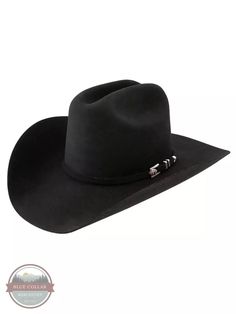 Stetson SBAPCH-754007 Apache 4X Buffalo Black Felt Western Hat Profile View Black Flat Bill Hat For Ranch, Black Western Hat Bands With Flat Bill, Flat Bill Black Hat For Rodeo, Black Flat Bill Hats For Country Events, Black Western Top Hat For Rodeo, Black Western Top Hat For Ranch, Black Western Style Top Hat For Ranch, Country Style Black Top Hat For Ranch, Western Black Brimmed Felt Hat