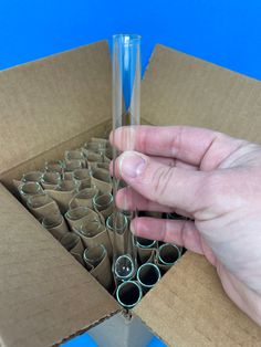 These Fisher disposable test tubes are unused and were removed by me from their original unopened box. They do have a printed label. They are 16 mm (0.63 in.) in diameter and 150 mm (5.9) long. They hold about 23 ml (or 0.75 oz) of liquid, so they are a great size for use as test tube shot glasses. They are a little delicate, so they don't hold up well to under the pressure of corks or stoppers, but they are great for uses like plant propagation or test tube shot glasses.  I have hand-checked each tube to make sure it had no cracks. I will mail the tubes in the box shown in the picture, nested inside of a larger box that is padded with crinkle paper. I'm also throwing in four extra tubes just in case. Test Tube Crafts, Test Tube Shots, Plant Propagation, Test Tubes, Crinkle Paper, No Label, Packaging Ideas, Propagating Plants, Test Tube