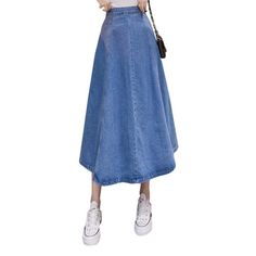 Experience modern streetwear trend with our 2023 Spring-Summer Collection no pocket long denim skirt. With a medium wash. fit and flare silhouette. and high-waist design. this stunning piece is sure to be your go-to for the season. Crafted with premium denim. it promises lasting comfort and a conventional look.Key Highlights: Modern Urban Style: Showcase your unique mode with this season's must-have piece. Fit & Flare Silhouette: The perfect balance of structure and femininity. High-Waistline De Denim Skirts Online, Modern Urban Style, Womens Denim Skirts, Jeans Street Style, Modern Streetwear, Long Denim Skirt, Denim Color, Modern Urban, Business Meeting