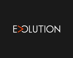 the word evolution is displayed on a black background with an orange arrow in the center