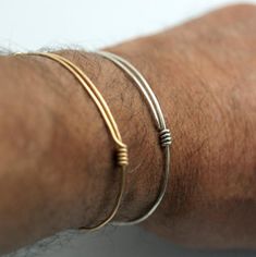 Sterling Silver Adjustable Expandable Wire Bracelet | Etsy Mens Bangles, Minimalist Men, The Bangles, Bracelet Minimalist, Twist Knot, A Perfect Circle, Hand Shapes, Gold Bangle, Wire Bracelet