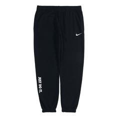 Nike AS M Men's Sportswear SWOOSH KNIT Pant Black Sweat Pant Nike Joggers With Ribbed Waistband For Streetwear, Nike Functional Joggers For Streetwear, Black Sweatpants With Ribbed Waistband, Nike Streetwear Bottoms With Ribbed Cuffs, Nike Winter Streetwear Sweatpants, Nike Sweatpants For Winter Streetwear, Nike Sweatpants With Ribbed Cuffs For Streetwear, Nike Bottoms With Ribbed Cuffs For Streetwear, Nike Pants With Ribbed Waistband For Streetwear