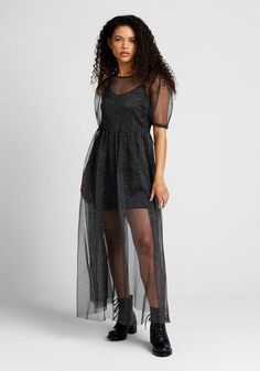 Shine Through The Night Midi Dress Sheer Dress Outfit, Casual Dresses Plus Size, Black Party Dress, Mesh Midi Dress, Friday Outfit, 70s Outfits, Vintage Swimwear, Black Party Dresses, Midi Dress Casual