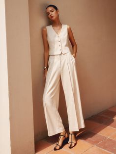 Solid Suit Straight Leg Pants Tailored Linen Pants Women, Luxury Chino Cotton Twill Pants For Spring, Luxury Tailored Linen Pantsuit, Spring Tailored Pants, Luxury Linen Tapered Leg Dress Pants, Luxury Women's Spring Chinos, Suits Straight Pants, Luxury Straight Leg Chinos For Summer, Luxury Elegant Straight Leg Chinos