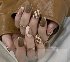 Nail Art Designs Korean Style, Nail Nail Designs, Acrylic Nails Ideas, Summer Nails Art, Nail Art Easy, Nail Art Inspo, Minimal Nails Art, Nails Art Ideas, Korean Nail Art