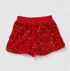 Your girl is sure to love these vibrant red sequin shorts with a comfortable lining! Itzy Ritzy, Girls Red, Sequin Shorts, Rainbow High, Red Sequin, Spirit Wear, Red Outfit, Your Girl, Red Shirt