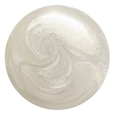 a white circular object with swirls in the center on a white background, top view