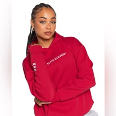 Never Worn Brand New With Tags. Elite Eleven’s Registered Hoodie In The Color Red Size Small Red Hoodie Sweatshirt, The Color Red, Female Model, Red Hoodie, Birthday Outfit, Instagram Fashion, Male Model, Black Leggings, Lady In Red