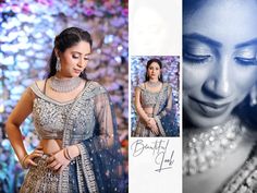 a woman in a bridal gown and jewelry posing for the camera with her hands on her hips