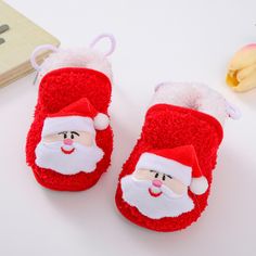 Product ID: BB43630  Upper Material: Coral Fleece  Color: Red, Brown, Grey  * It's recommended to choose the size based on your mini's feet length for a much more accurate fit. Please also take delivery time into consideration. 3d Doll, Fleece Slippers, Baby Santa, Christmas 3d, Cool Baby, Walker Shoes, Baby Christmas, Santa Baby, Baby Set