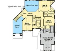 the second floor plan for this house