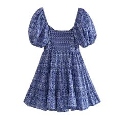 DETAILS Dress Cold gentle machine wash Product ID: SX23070705 Size Guide Dress Size chart Size/cm Bust Waist Length S 86 70 82 M 90 74 83 L 94 78 84 Blue Flowy A-line Dress, Blue Non-stretch Sundress, Non-stretch Blue Floral Print Dress, Non-stretch Printed Short Sleeve Dress, Summer A-line Dresses With Smocked Bodice, Blue Bohemian Non-stretch Midi Dress, Blue Non-stretch Bohemian Midi Dress, Printed Square Neck Mini Dress For Day Out, Bohemian Dress With Smocked Back And Puff Sleeves