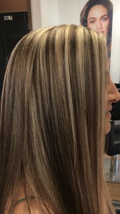 Highlights by Myriam at Hair Pleasures Salon La Habra CA Brown Hair Honey Highlights, Skunk Hair, Highlights For Dark Brown Hair, Color Hairstyles, Hair Dyed, Chunky Highlights, Balayage Hair Dark, Dyed Hair Inspiration