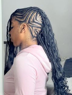 Mohawk Boho Knotless Braids, Mohawk Braid Styles, Mohawk Braids, Braided Mohawk, Mohawk Braid, Hair And Nails, Hair