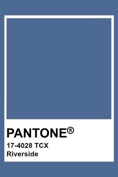 pantone's blue color is shown with the text, 17 - 428 tc riverside