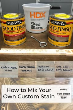 how to mix your own custom stain