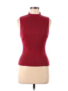 GSTQ Sleeveless Top Size: Medium Burgundy Tops - used. 72% VISCOSE, 28% POLYESTER, Turtleneck, | GSTQ Sleeveless Top Burgundy Turtleneck Tops - Used - Size Medium Luxury Red Formal Tops, Luxury Red Tops With Ribbed Cuffs, Luxury Red Top With Ribbed Collar, Cheap Red Blouse For Winter, Cheap Red Winter Blouse, Cheap Long Sleeve Red Blouse, Cheap Fitted Red Blouse, Luxury Red Tops, Luxury Red Tops With Buttons