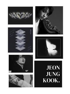 the cover art for jeonjung kook's album, featuring images of people