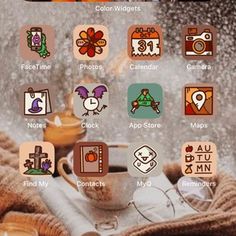 an image of the home screen of a cell phone that is displaying icons and other things