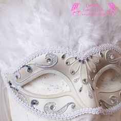 Hey, I found this really awesome Etsy listing at http://www.etsy.com/listing/108870521/venetian-feather-mask-swan-lake-white Swan Lake Wedding, Nose Tip, Goth Bride, Masquerade Carnival, Carnival Mask, Feather Mask