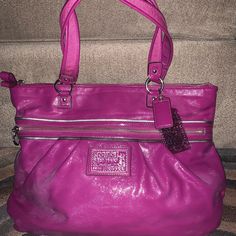 - Never Used! - Perfect Condition Purple Tote Bag With Zipper Closure, Purple Satchel Tote With Zipper Closure, Purple Tote Satchel With Zipper Closure, Purple Shoulder Bag With Double Handle And Zipper Closure, Purple Shoulder Bag With Zipper Closure For Errands, Coach Purple Tote Bag, Purple Coach Shoulder Bag For Everyday, Purple Tote Shoulder Bag With Dust Bag, Purple Coach Bag For Daily Use