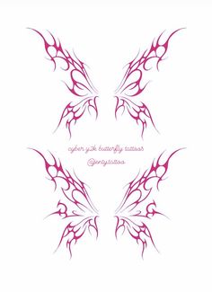 some pink and white designs on a white background