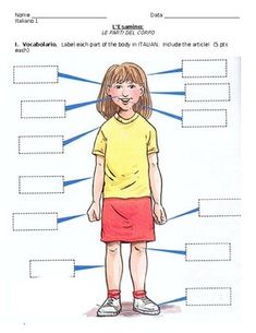 Italian Body Parts Quiz Oppgaver For Barn, Learn Greek, Daily Five, French Classroom, Esl Teaching, Spanish Classroom, Spanish Teacher, Teaching French, Language Teaching