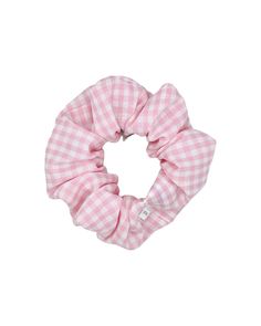 Fruity Collection - Light Pink Gingham Cotton Scrunchie Scrunchi Pink Target, Pink Items Png, Pink Accessories Aesthetic, Soft Girl Accessories, Pink Hair Tie, Wishlist Pink, Pink Wishlist, Scrunchies Aesthetic, Rainbow Icon