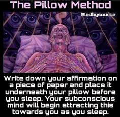 Pillow Method, Awakening Quotes, Attraction Affirmations, Spiritual Manifestation, Law Of Attraction Affirmations, Manifestation Law Of Attraction, Spiritual Wisdom