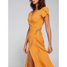 Last One! New. Never Worn! Mustard Wrap Dress Silhouette. Tulip Puff Shoulders, V Neckline, Tie Waist And Midi Length. Material: 95% Polyester, 5% Spandex Midi Wrap Dress, Dress Silhouette, Last One, Mustard Yellow, Midi Length, Mustard, Wrap Dress, Colorful Dresses, Womens Sizes