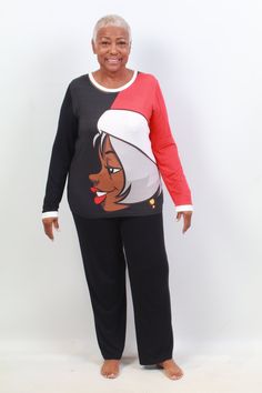 Indulge in the warmth of the season with our Christmas Pajama Set, now featuring the endearing Black Santa Claus Grandma design to infuse your holiday gatherings with love and cultural richness. Tailored for Black Families, this set includes Grandma Pajamas, ensuring comfort and style for every generation.  At Family Pajama Jams, we take pride in fostering unity and cultural celebration. Our Christmas Pjs Family line not only embodies the spirit of togetherness but also supports Black Owned Shops, contributing to the preservation of meaningful traditions. Envision the joy as the whole family, including Black Women Pjs, Girl, Boy, and Children, comes together in these eco-friendly, soft, and moisture-wicking Xmas Pajamas.  Crafted from a blend of 95% bamboo and 5% spandex, our Holiday Cloth Black Long Sleeve Christmas Sets, Casual Black Christmas Sleepwear, Black Christmas Sleepwear, Black Christmas Holiday Sleepwear, Black Holiday Sleepwear For Winter, Black Winter Holiday Sleepwear, Winter Graphic Print Loungewear Sets, Black Graphic Print Sets For Winter, Winter Black Graphic Print Sets