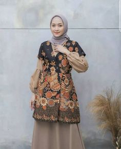 Kebaya Tunik Brokat Modern, Tenun Lurik, Model Tunik Batik, Model Gamis Batik Kombinasi, Kebaya Muslim