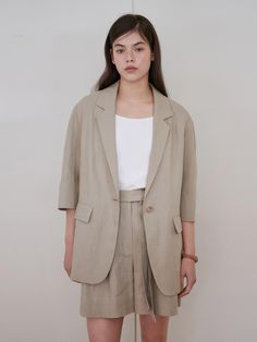 This is a casual and refined jacket that is made out of high quality cotton, linen, and rayon blend fabric. With design detail of relaxed silhouette with dropped shoulderline and light weight without lining, it gives a trendy and refined look. - Button opening on the cuffs- Herringbone tape inside- Light weight without lining- Dropped shoulder and relaxed silhouette Summer Linen, Cotton Linen, Herringbone, Making Out, Design Details, High Quality, Fabric, Design