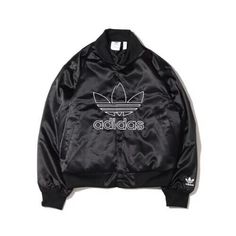 NEW MENS ADIDAS SATIN BLACK BOMBER JACKET   COLOR: BLACK SIZE: US MENS SMALL STYLE: H09165 100% AUTHENTIC   DETAILS: *SNAP BUTTON *VINTAGE RETRO 80’S & 90’S   BUYER/ CONSUMER is responsible for shipping charges due to buyer's remorse or change of mind.     The seller will be responsible for shipping charges due to error or negligence on their part.     Any questions please send a message.     Please visit my store ELIJAHROCKINDEALS for other items for sale.     Thank you for your business. Urban Windbreaker With Padded Collar For Streetwear, Adidas Nylon Track Jacket For Streetwear, Streetwear Windbreaker With Padded Collar, Black Windbreaker With Padded Collar For Streetwear, Black Winter Windbreaker For Streetwear, Black Long Sleeve Windbreaker For Streetwear, Streetwear Track Jacket With Padded Collar, Black Hooded Varsity Jacket For Spring, Urban Black Windbreaker With Padded Collar