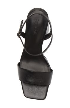 A subtle platform and lofty block heel add statement-making height to a retro sandal fashioned with an adjustable ankle strap for a secure fit. 4" heel; 1" platform Adjustable ankle strap with buckle closure Synthetic upper and lining/rubber sole Imported Ankle Strap Wedge Sandals With Heel Loop, Modern Ankle Strap Wedge Sandals With Padded Heel, Modern Wedge Sandals With Ankle Strap And Padded Heel, Modern Ankle Strap Block Heels, Modern Synthetic Block Heels With Ankle Strap, Modern Heels With Ankle Strap And Heel Loop, Modern Ankle Strap Wedge Sandals With Stacked Heel, Modern Wedge Sandals With Stacked Heel And Ankle Strap, Modern Synthetic Ankle Strap Block Heels