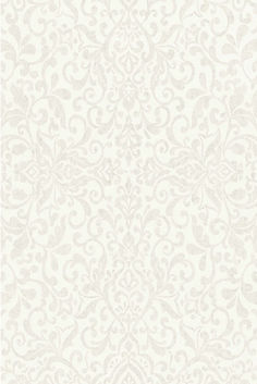 a white wallpaper with an ornate design