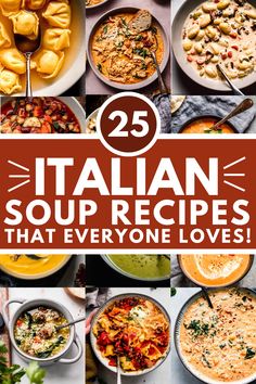 Wondering what the best Italian soups are? There are so many great options! Here are 25+ of the BEST Italian soup recipes to try at home!