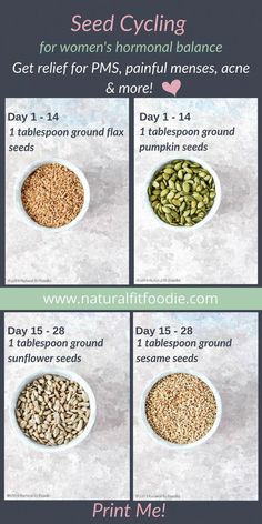 Have you heard of seed cycling? Learn all about this delicious and easy way to bring your hormones back into balance naturally so that you can get relief from symptoms such as painful menses, bloat, acne, PMS and more What is seed cycling? Seed cycling / seed rotation is an old naturopathic protocol that utilises Seed Cycle, Acne Diet Plan, Hormonal Acne Diet, Seed Cycling, Acne Diet, Healthy Hormones, Baking Soda Beauty Uses, Fit Foodie, Weight Workout