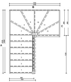 the drawing shows an open door with two shelves and measurements for each section, as well as